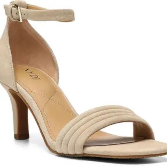 NYDJ • Addie 02 sand suede strappy sandals - Picture 3 of 13